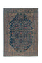 6'9" x 9'10" Handmade Vintage Turkish Blue Large Rug