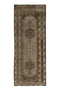 5'1" x 13'11" Vintage Handmade Neutral Runner Rug