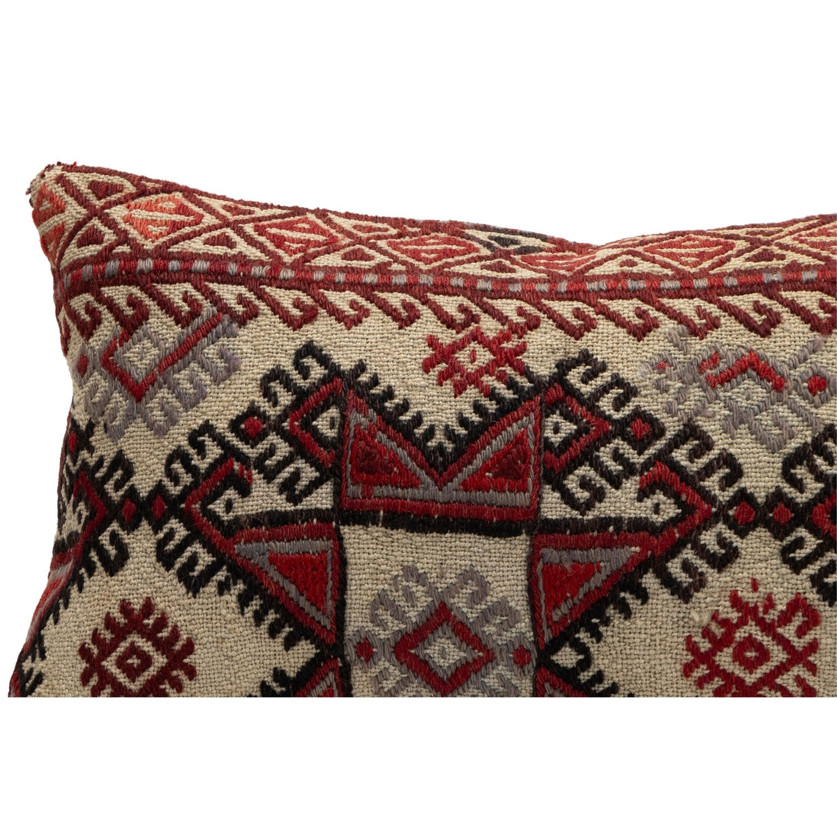 Handwoven Kilim Throw Pillow Cover 12" x 20"