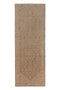 3'6" x 9'10" Handwoven Neutral Vintage Runner Rug