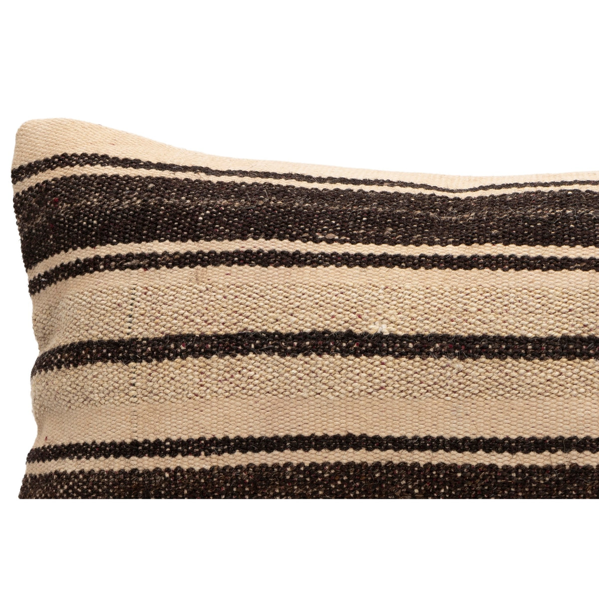 Striped Handmade Kilim Throw Pillow Cover 12" x 20"