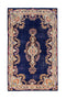 3'11" x 6'7" Handwoven Vintage Turkish Blue Rug