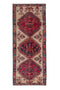 2'6" x 6'5" Handmade Vintage Red Runner Rug