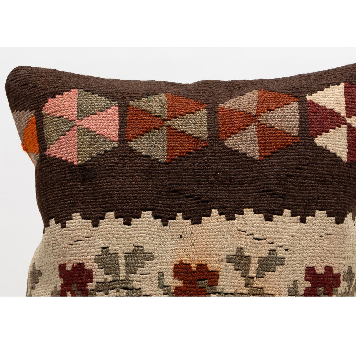 Handmade Kilim Throw Pillow Cover 16" x 16"