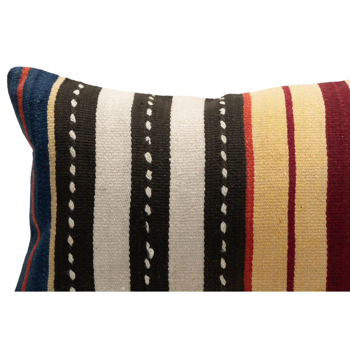 Handwoven Striped Kilim Throw Pillow Case 16" x 24"