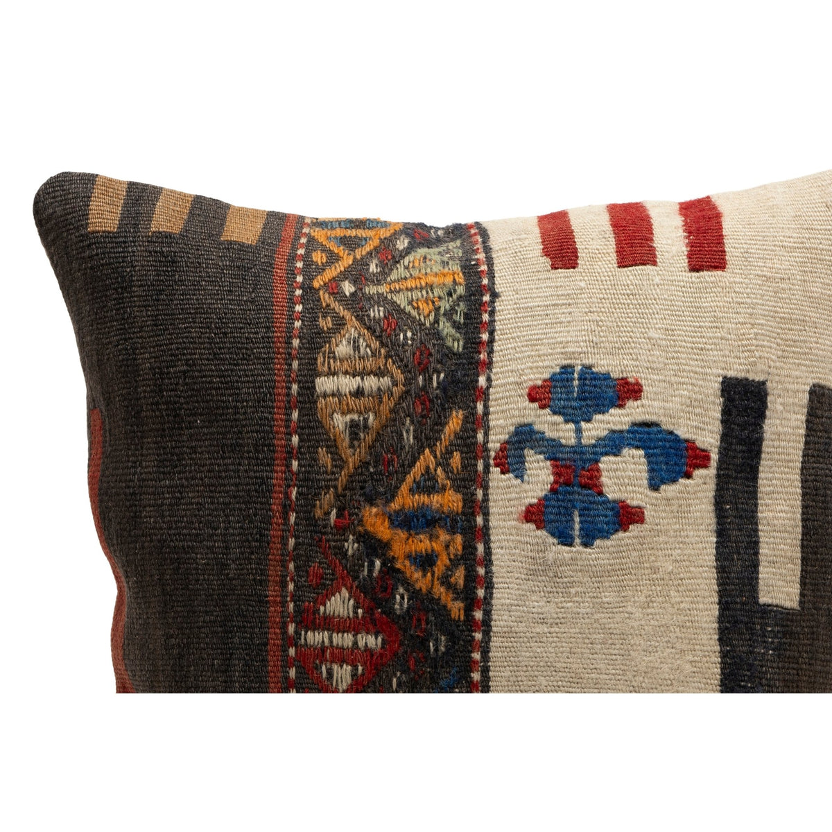 Handwoven Kilim Throw Pillow Cover 16" x 16"