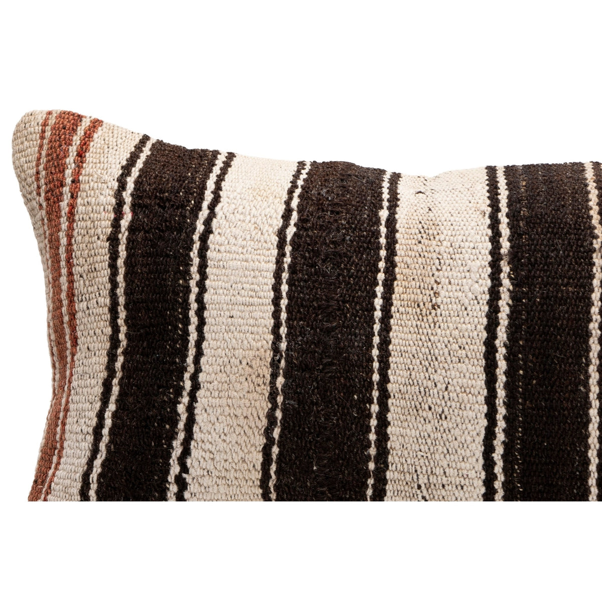 Striped Handmade Kilim Throw Pillow Cover 12" x 20"