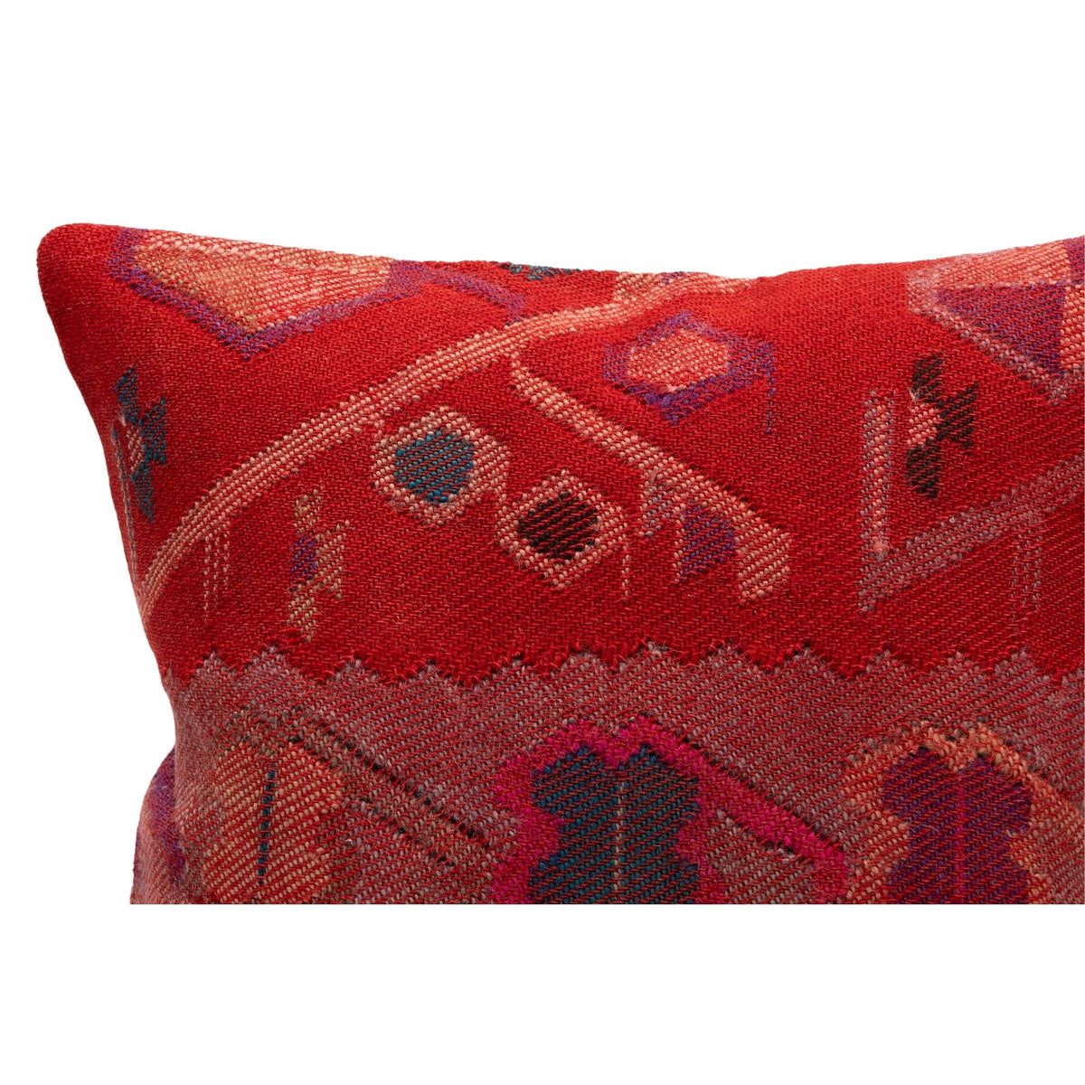 Handwoven Vintage Kilim Pillow Case 16" x 16"