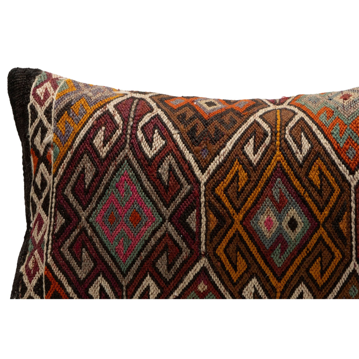 Authentic Geometric Kilim Pillow Case 12" x 20"