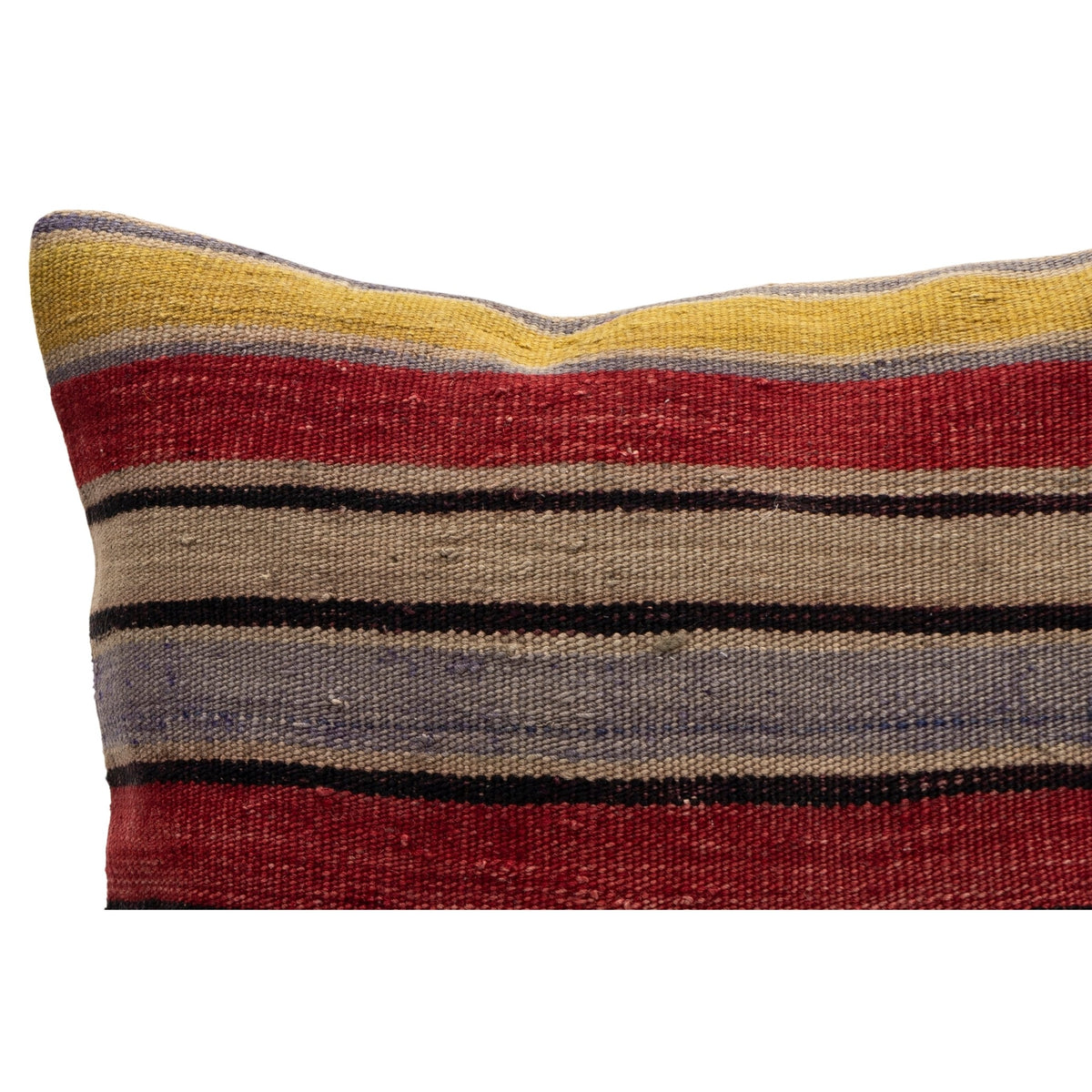 Handwoven Striped Kilim Throw Pillow Cover 16" x 16"