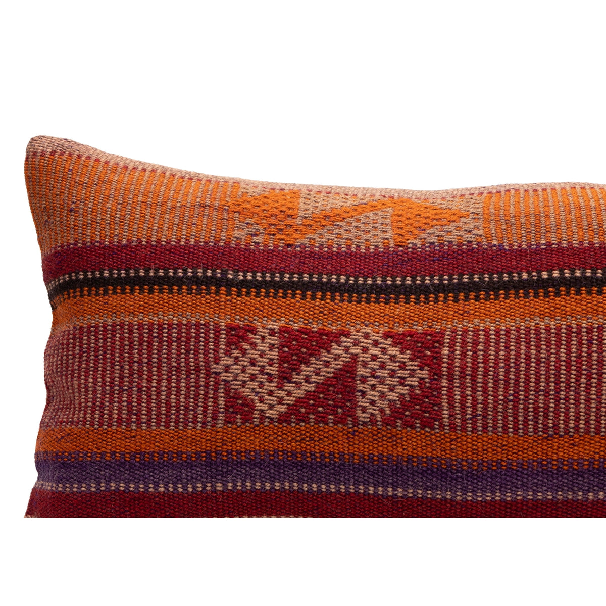 Handmade Striped Kilim Pillow Cover 12" x 20"