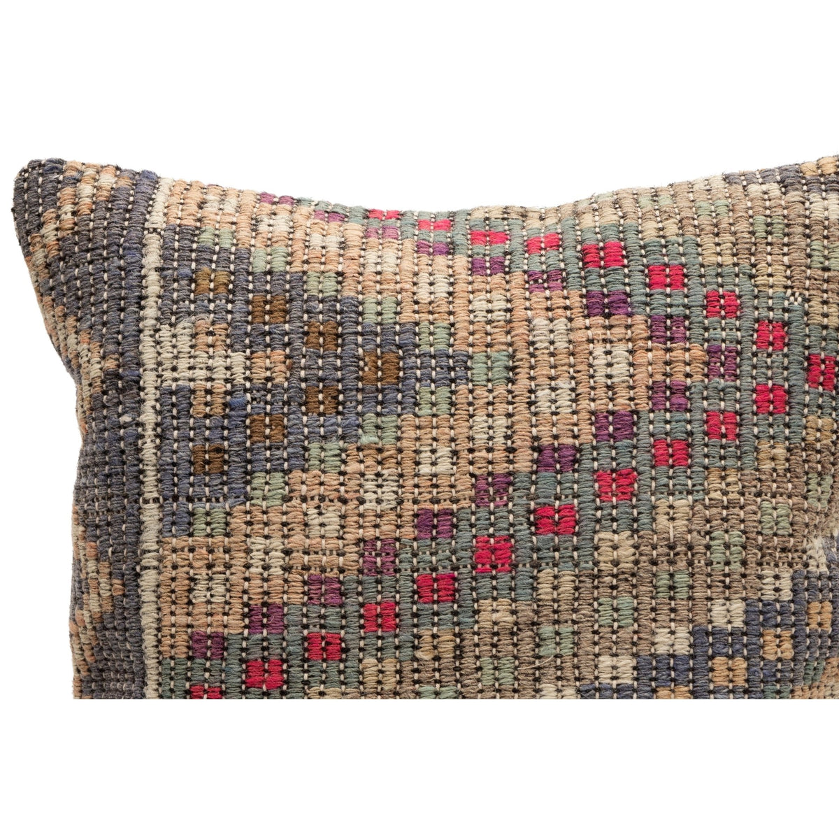 Handwoven Vintage Kilim Pillow Case 16" x 16"