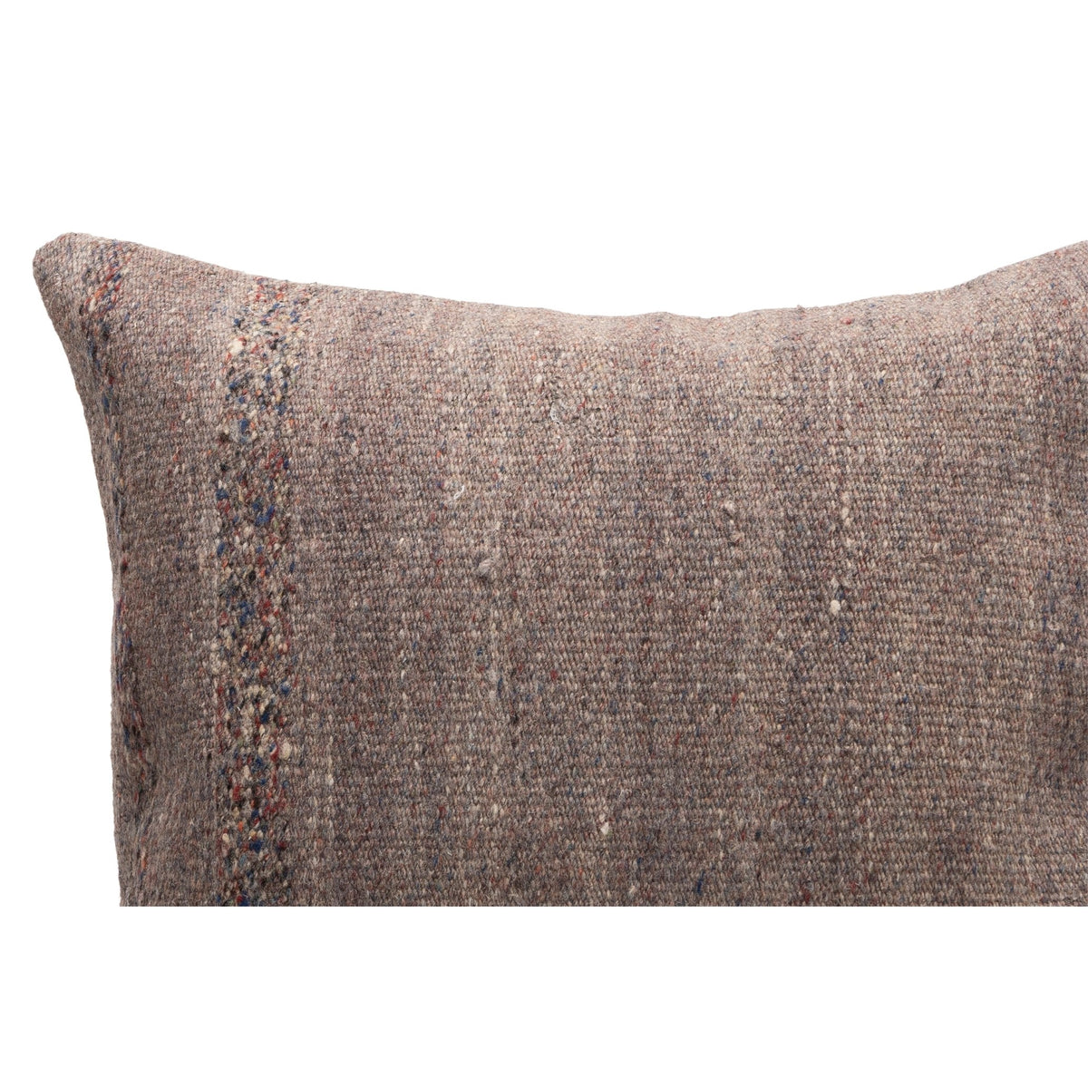 24" x 24" Handwoven Brown Kilim Cushion Cover