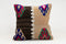 16x16 Turkish Kilim Cushion | Vintage Wool Pillow