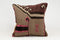 16x16 Turkish Kilim Cushion | Vintage Wool Pillow