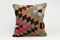 16x16 Vintage Kilim Pillow | Handwoven Turkish Cushion