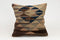 16x16 Vintage Kilim Pillow | Handwoven Turkish Cushion