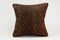 16x16 Vintage Kilim Pillow | Handwoven Turkish Cushion