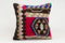 16x16 Vintage Kilim Pillow | Handwoven Turkish Cushion