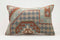 Handmade Vintage Kilim Throw Pillow Case 16" x 24"