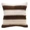 Striped pillow with brown and beige pattern