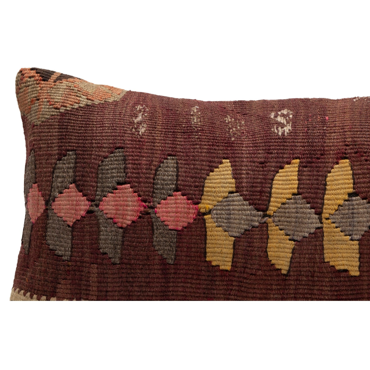 Handwoven Neutral Kilim Pillow Case 12" x 20"