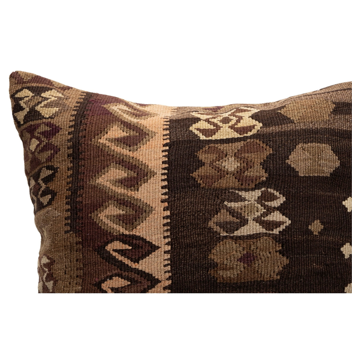 Handwoven Vintage Neutral Kilim Pillow Cover 20" x 20"