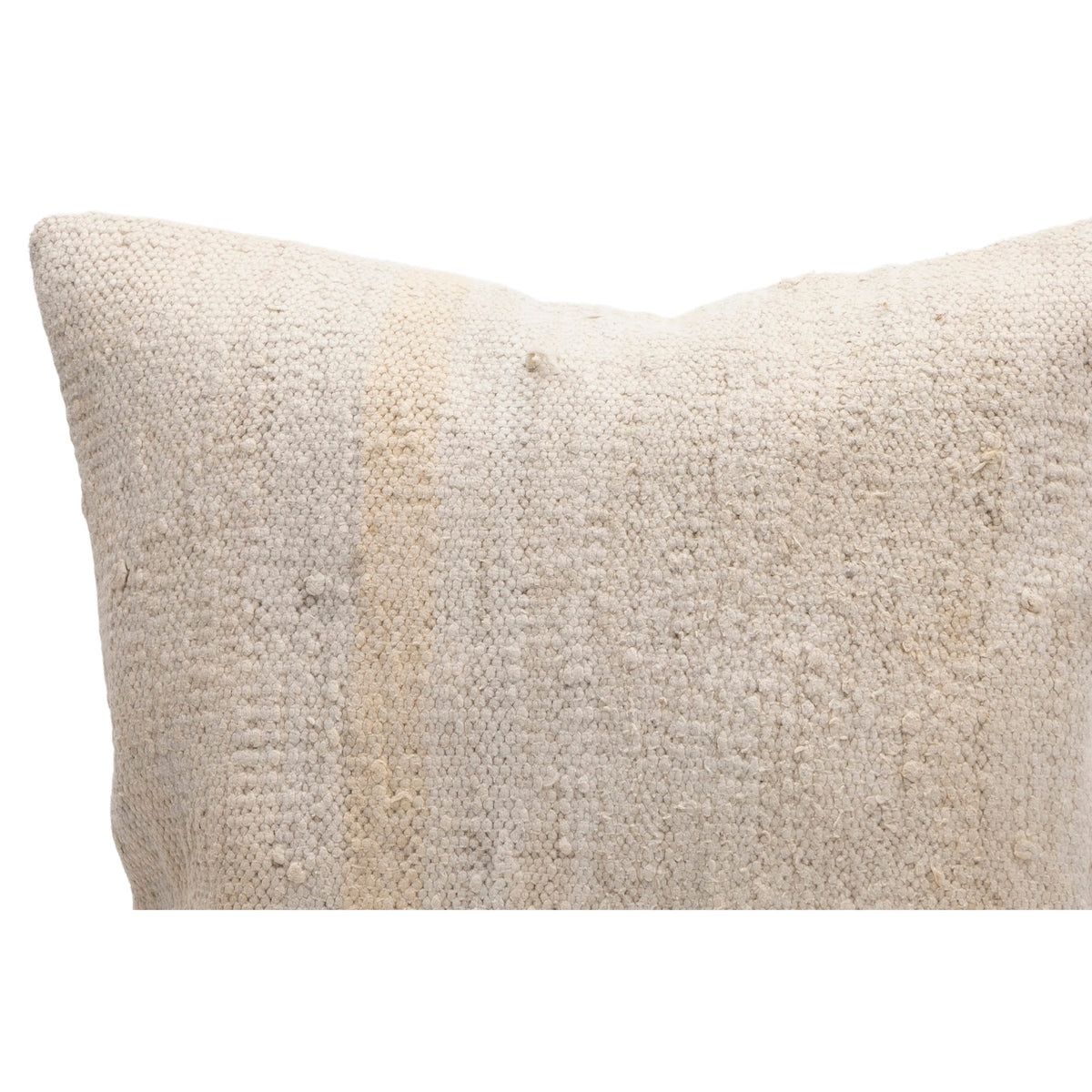 Neutral Handmade Wool Pillow Cover 16" x 16"