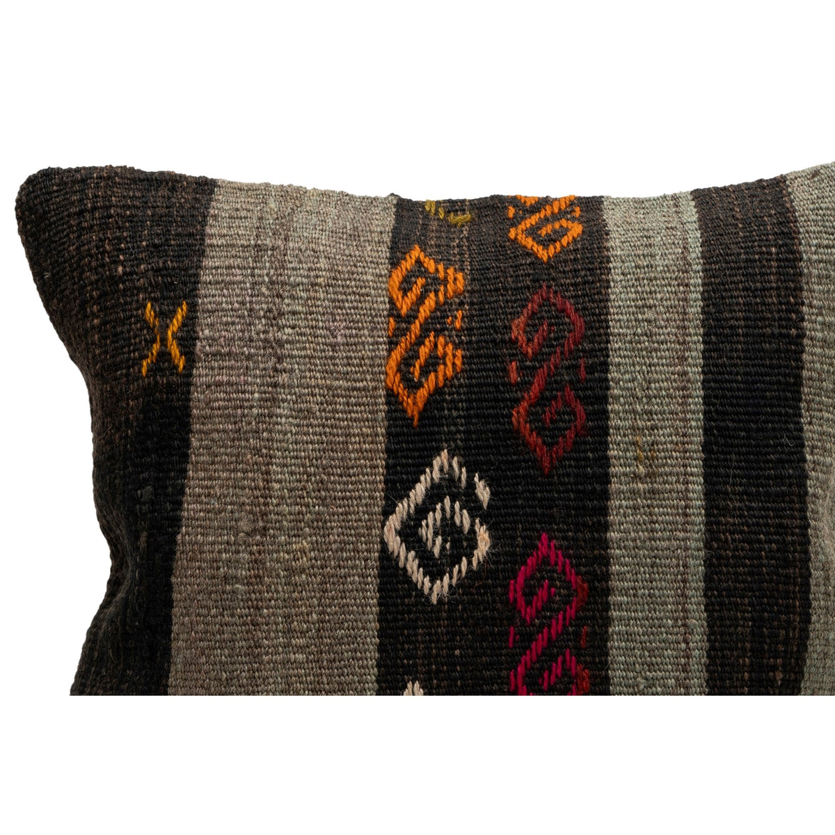 Handwoven Kilim Throw Pillow Cover 16" x 16"