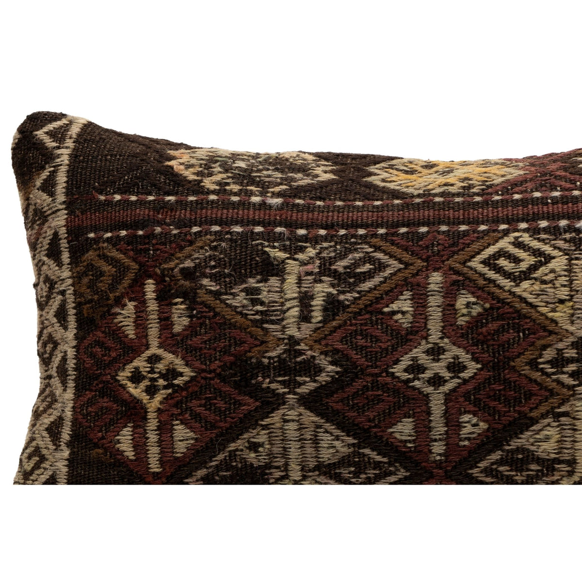 Authentic Geometric Kilim Pillow Case 12" x 20"