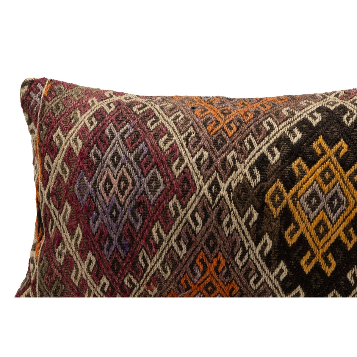 Handmade Geometric Kilim Pillow Case 12" x 20"