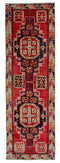 3'7" x 11'6" - Handmade Vintage Persian Style Rug