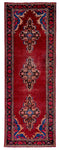 3'7" x 10'3" - Handmade Vintage Persian Style Rug