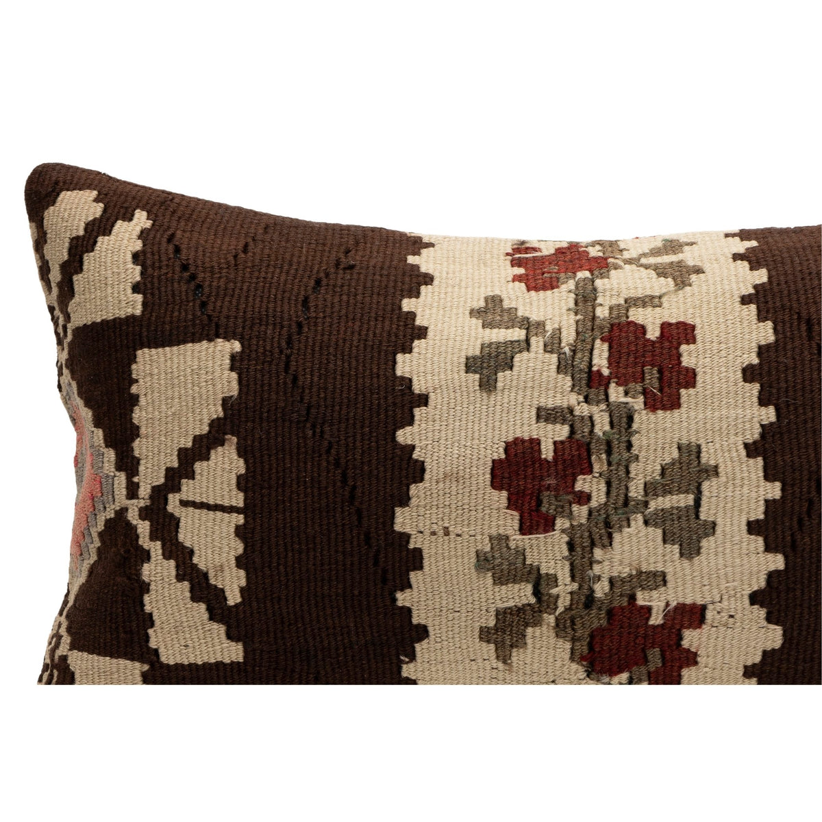 Handwoven Kilim Throw Pillow Cover 12" x 20"