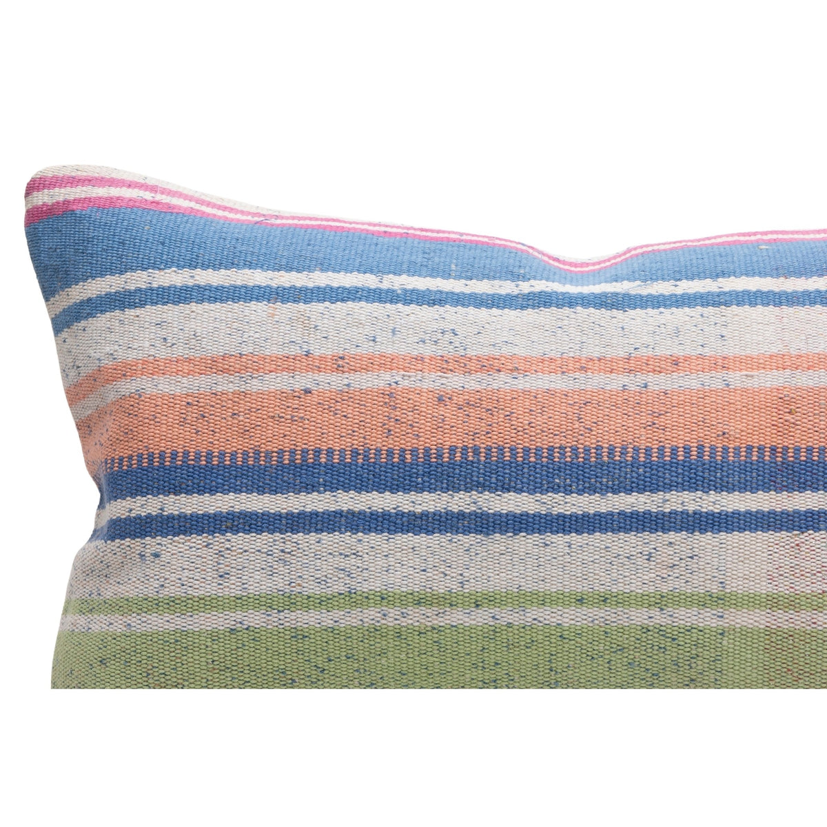 Striped Handmade Kilim Throw Pillow Cover 12" x 20"