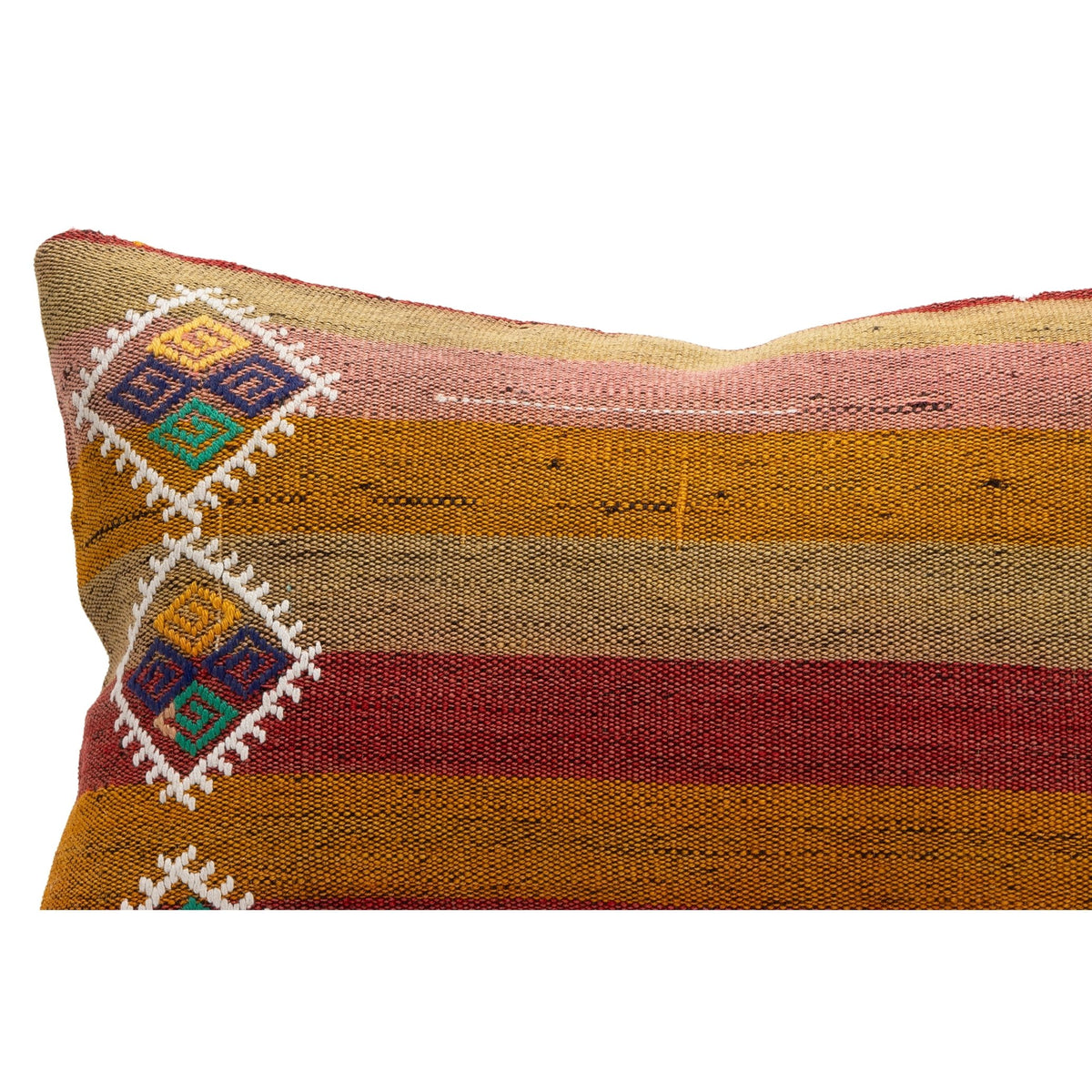 Striped Boho Throw Pillow Cover