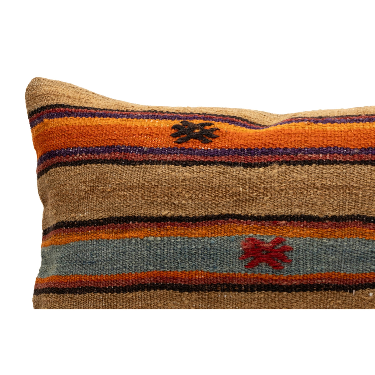 Vintage Striped Kilim Throw Pillow Cover 12" x 20"