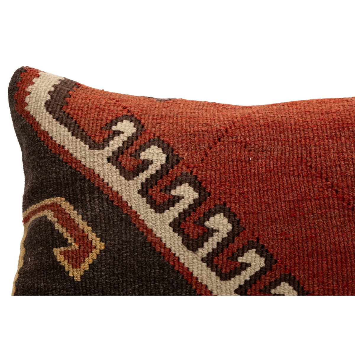 Handwoven Kilim Throw Pillow Cover 12" x 20"