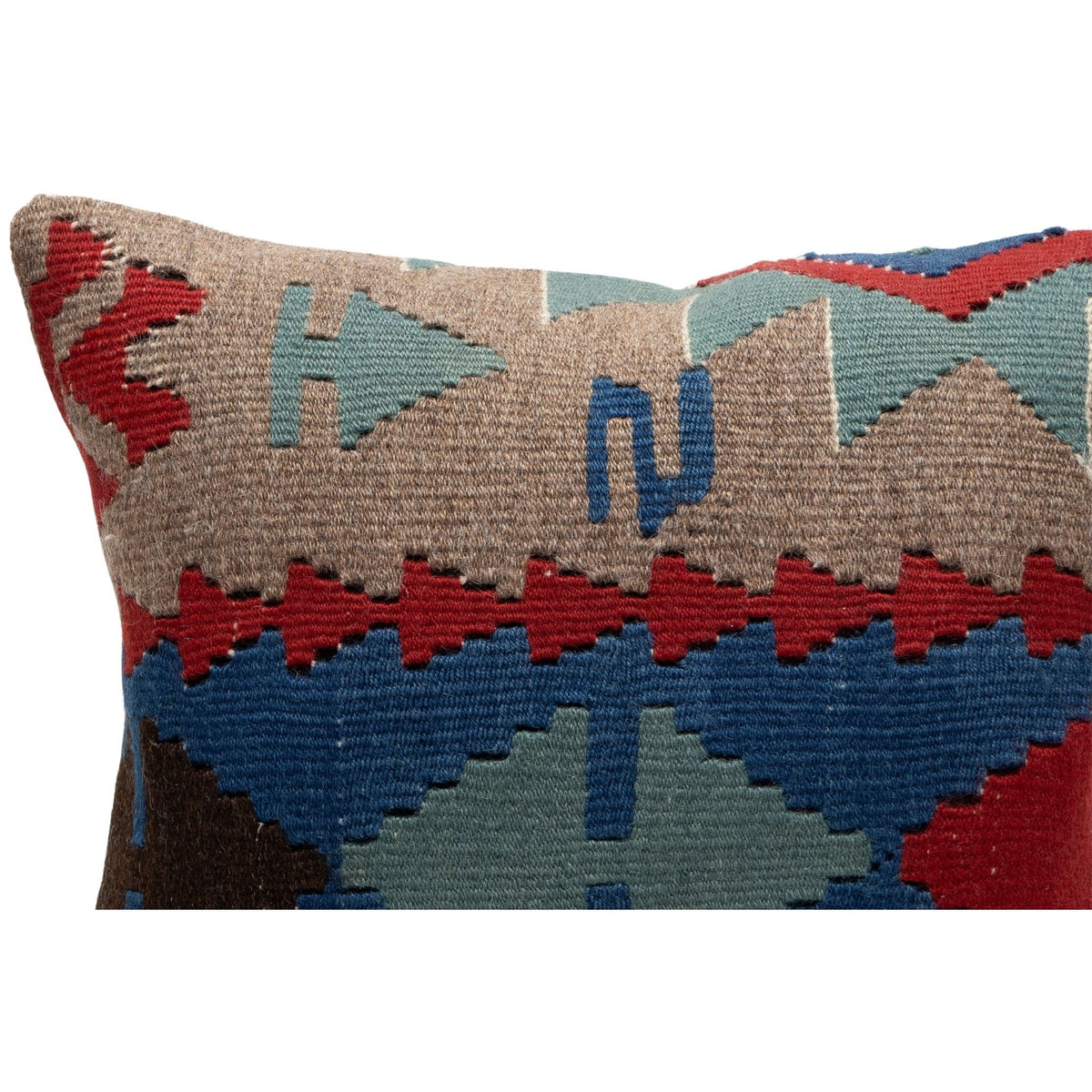 Handmade Kilim Throw Pillow Cover 16" x 16"