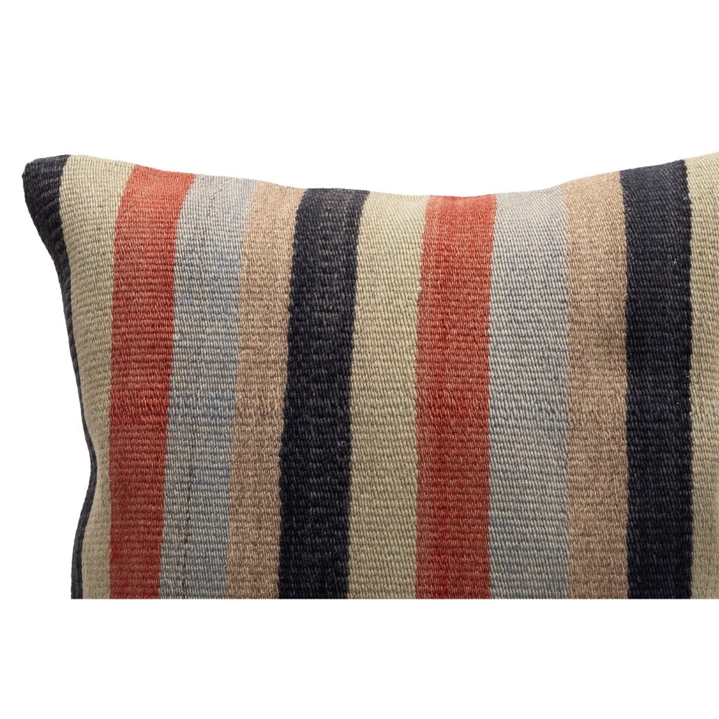 Vintage Neutral Striped Kilim Pillow Cover 20" x 20"