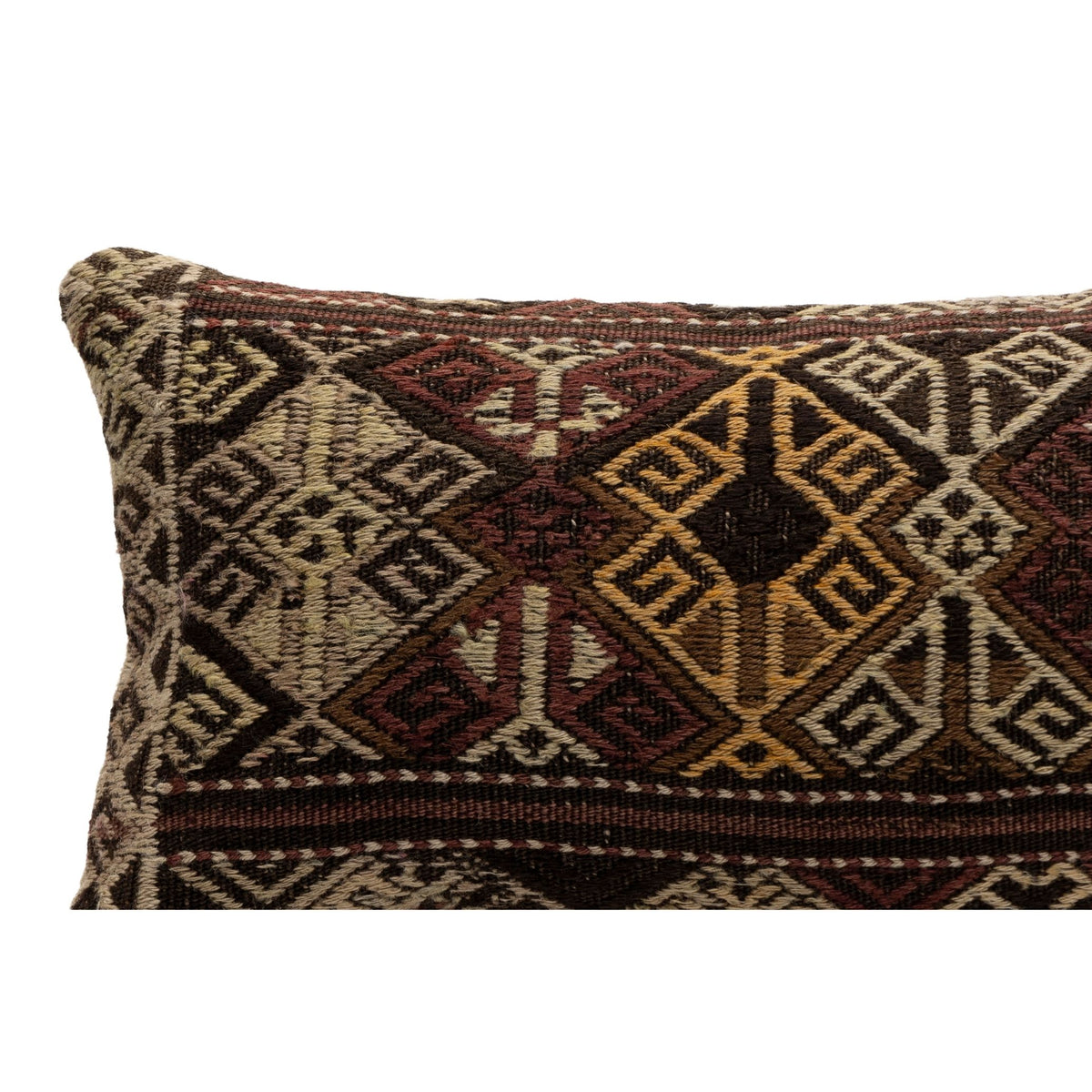 Authentic Geometric Kilim Pillow Case 12" x 20"