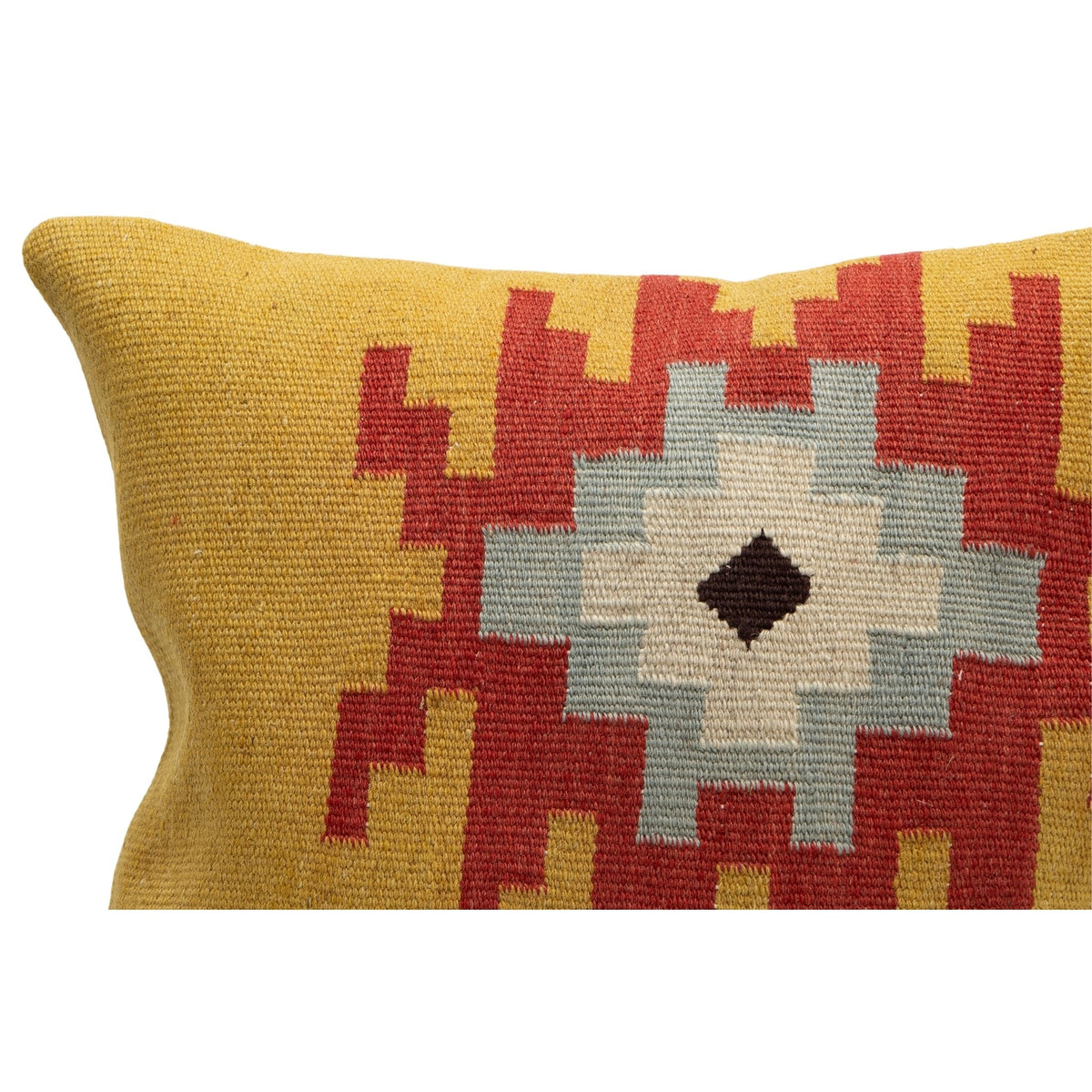 Handwoven Kilim Throw Pillow Cover 16" x 16"