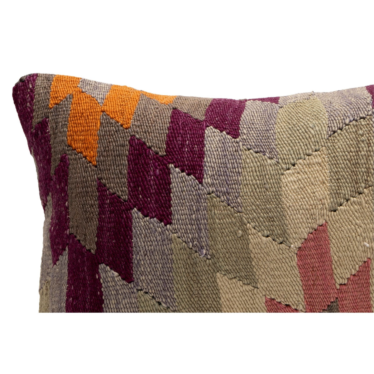 Authentic Geometric Kilim Pillow Case 12" x 20"