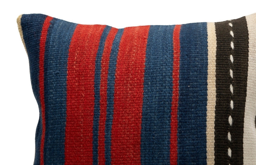 Handwoven Striped Kilim Cushion Cover 16" x 16"