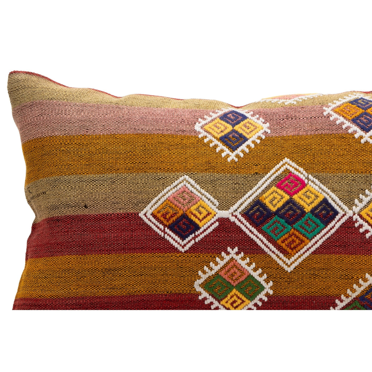 Striped Boho Throw Pillow Cover