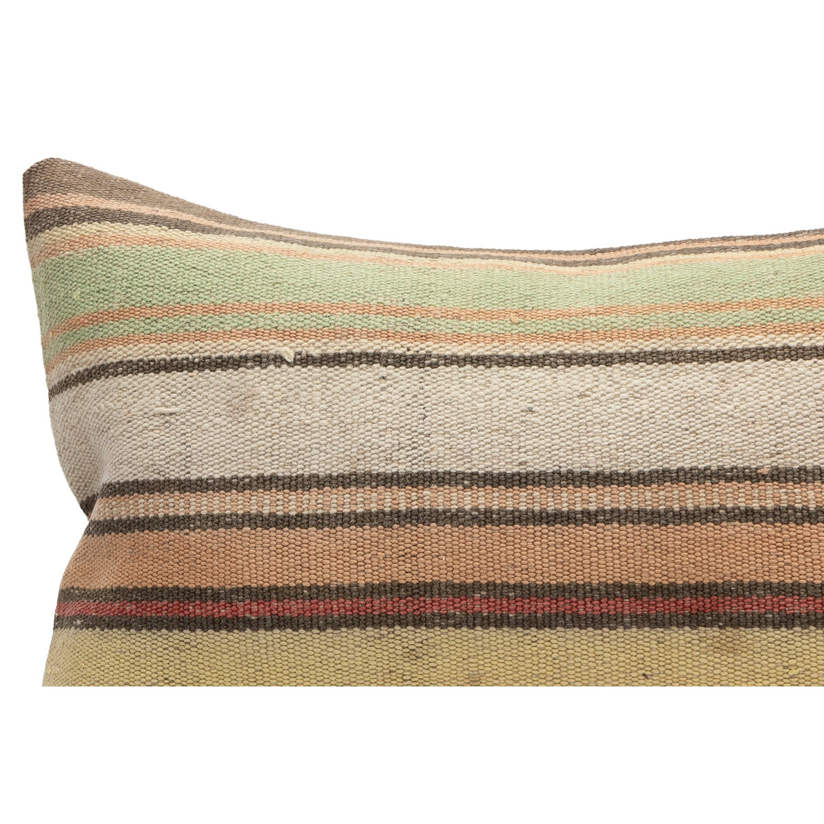 Striped Handmade Kilim Throw Pillow Cover 12" x 20"