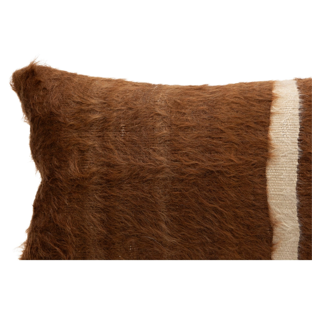 Neutral Wool Kilim Throw Pillow Cover 12" x 20"