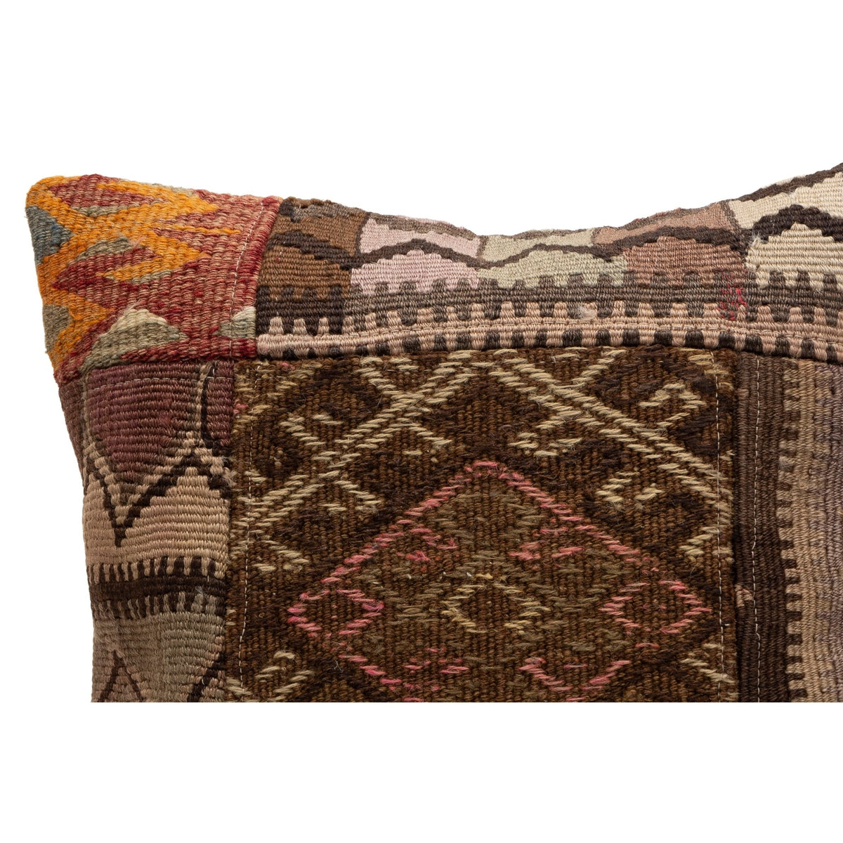 Patchwork Kilim Cushion Pillow Cover 16" x 16"