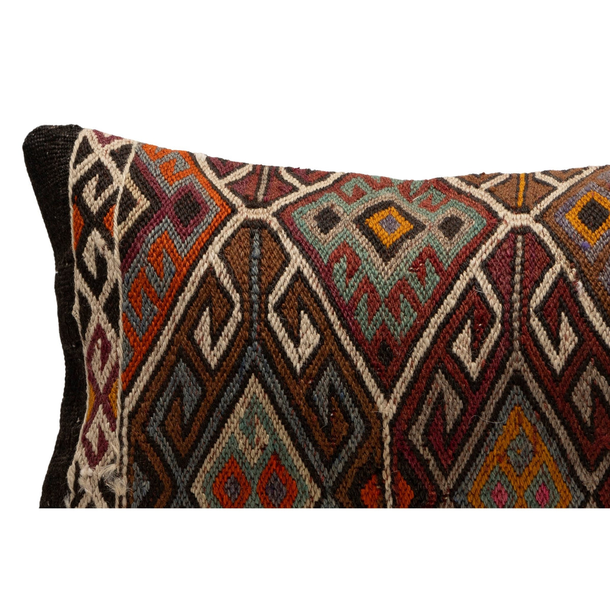 Handwoven Kilim Throw Pillow Cover 12" x 20"