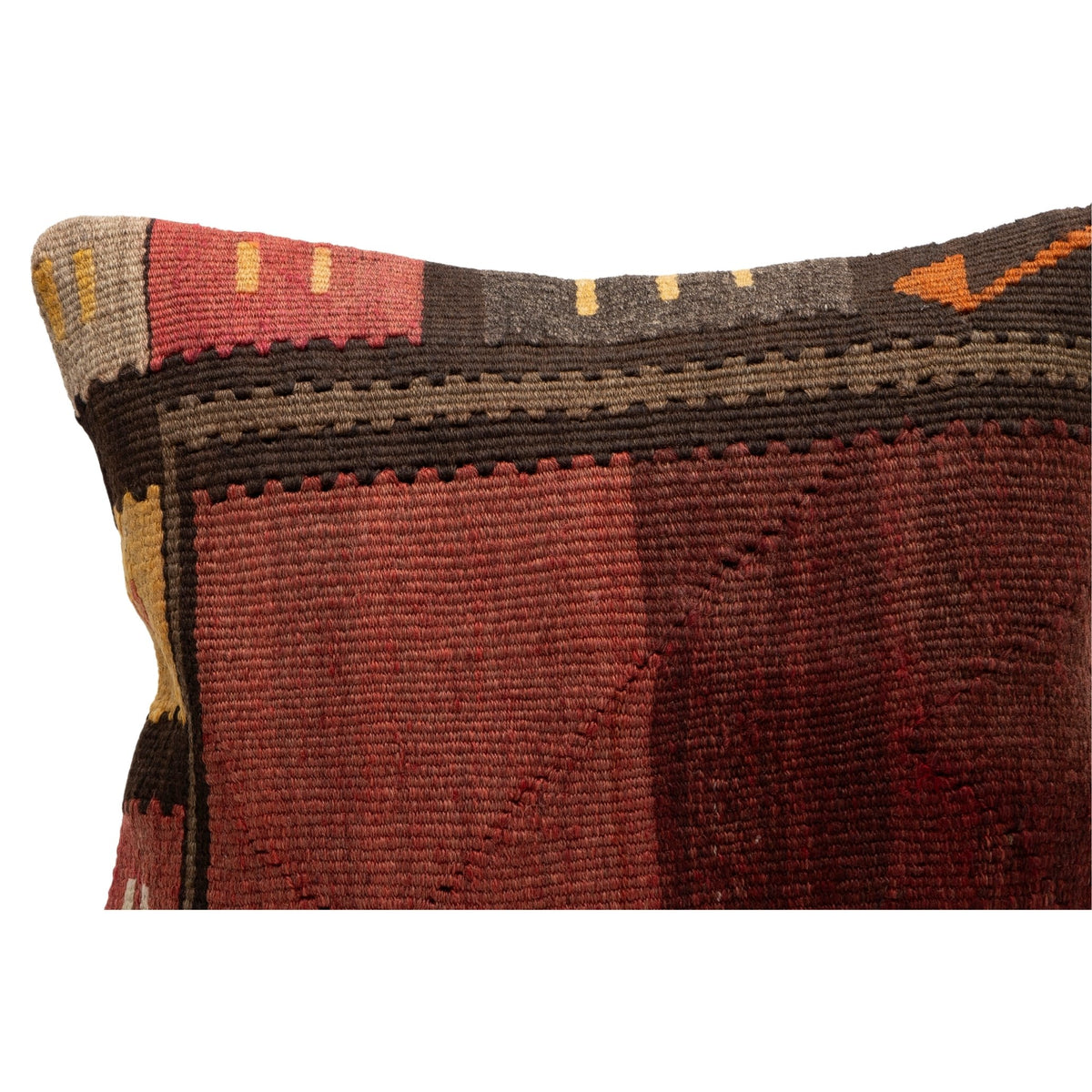 Handwoven Kilim Throw Pillow Cover 16" x 16"